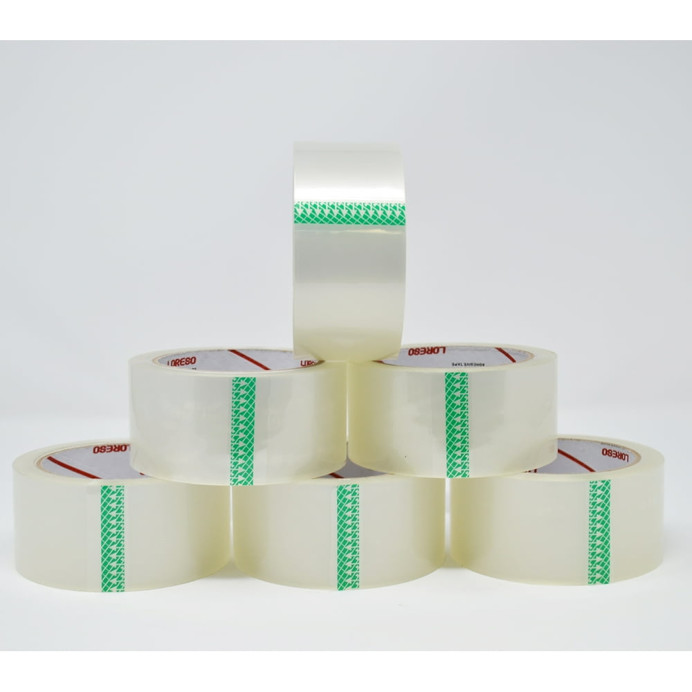 Loreso Extra Strong Thick Clear Packing Tape Refill Rolls Heavy Duty