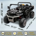 thumbnail image 5 of Xuanlur 24V 2 Seater Kids Ride on Car Truck, Ride on UTV W/ 2x200W Motor, 24 Volt Ride on Toys W/ Dump Bed/Shovel, Electric Car for Kids W/ Durable Tires, LED Light, Music, Remote Control, Black, 5 of 8