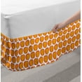 thumbnail image 2 of Apple Bed Skirt, Hand Drawn Fruits Repetitive Colorful Illustration on Plain Background, Elastic Bedskirt Dust Ruffle Wrap Around for Bedding Decor, 4 Sizes, Orange and Vermilion, by Ambesonne, 2 of 2