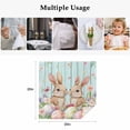 thumbnail image 5 of Easter Cloth Napkins, Spring Rabbit Colorful Eggs Flowers Wooden Grain Washable and Reusable Dinner Napkins Set of 8, Table Napkin for Kitchen Party Birthday Wedding Hotel Housewarming 20"x20", 5 of 9