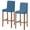 Denim Blue, variant on Purple Gingham Bar Stool Covers - Stretch Dining Chair Covers Set of 2, Modern Minimalist Geometric Plaid Bar Chair Cover Removable Counter Stool Pub Chairs Slipcovers Protectors for Kitchen/Cafe