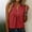 Wine(New), variant on PNTUTB Women's Fashion Solid Color Casual V Neck Button Up Half Open Pleated Loose Sleeveless Tank Top