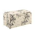 thumbnail image 3 of Sheridan Banc de Rangement avec Ottomans en Tissu Botanique Multicolore, 3 of 3