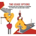 thumbnail image 5 of 2 Pack Adjustable Beam Clamp Yellow, 1 Ton / 2204 LB Working Load Limit with Manual Screw Rod, I-Beam Lifting Clamp For Industrial, Home-garage Lifting, Rigging, and Other Operations, 5 of 9