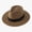Coffee, variant on Men Summer Straw Cowboy Sun Hat Wide Brim Breathable Fedora Panama Outdoor Travel Fishing Gardening Casual UnisexKhakiOne Size