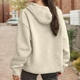 thumbnail image 6 of Plain Hoodies for Women 2025 Long Sleeve Jacquard Knit Casual Loose Hoodie Hooded Sweatshirt Pullover Tops, 6 of 7