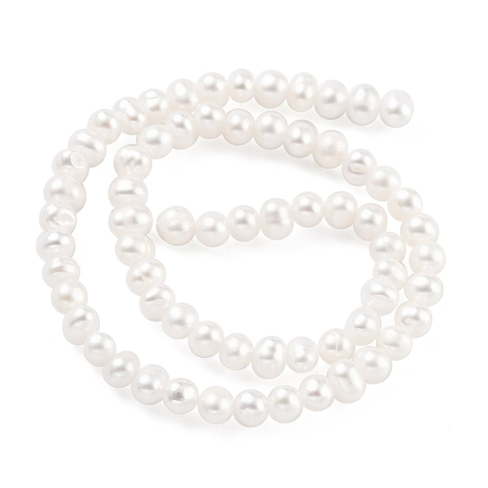 Natural Cultured Freshwater Pearl Beads Strands Potato Floral White 2.5~3mm Hole: 0.5mm 82~83pcs/strand 7.09 inch(18cm)