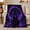 Purple Panther, variant on Black Panther in Purple Energy Ring, Mystical Fantasy Style for Wildlife Lovers, Neon Jungle Spirit Scene and Birthday Gift, Cozy Flannel Blanket for Bedroom and Game Room, Home Decor