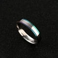 thumbnail image 3 of 4mm Silver Rainbow Plating Band Men Women Stainless Steel Wedding Ring Size 5-13, 3 of 4
