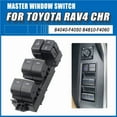 thumbnail image 3 of Bouton de Contrôle de Voiture Électrique Maître Interrupteur de Porte Fenêtre Compatible avec Toyota Rav4 CHR 2016-2020 Rétroéclairage LED Bleu Gauche, 3 of 7