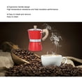 thumbnail image 2 of 150ML Stovetop Espresso Maker, Espresso Cup Moka Pot Italian Coffee Maker, Manual Cuban Coffee Percolator Machine [Red], 2 of 9