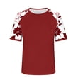 thumbnail image 4 of Womens Blouses Dressy Casual Floral Print Short Sleeve Shirts Round Neck Raglan Baseball Tee Summer Trendy Tops 2026 Blusas Basicas, 4 of 8