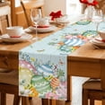 thumbnail image 5 of Easter Eggs Table Runner 72 Inches, Spring Botanical Flowers Eucalyptus Leaf Wood Bed Runner Dresser Scarves Tabletop for Indoor Outdoor Parties/Ceremony/Banquet, 16" x 72", 5 of 8