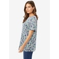 thumbnail image 3 of Woman Within Plus Size Perfect Printed Short-Sleeve Crewneck Tee, 3 of 6