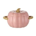 thumbnail image 2 of Yika Halloween Decorations Halloween Ceramic Soup Pot With Lid Pumpkin Double Ear Soup Bowl, 2 of 8