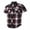 20 White Brown Black, variant on Coevals Club Mens Pearl Snap Plaid Western Cowboy Button Up Short Sleeve Shirts White Black Blue 16 Large