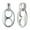 Silver, variant on Women's Stainless Steel Oval Coffee Bean Dangle Hoop Earrings Drop Striped Huggie Ear Hook Silver Gold