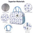 thumbnail image 4 of Lunch Bag Lunch Box for Women Reusable Insulated Lunch Bags,Water-Resistant Blue Starfish Cooler Lunch Tote Bag, Large Capacity for Work Travel Picnic, 4 of 6