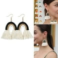 thumbnail image 4 of Pendientes colgantes Zulema Pendientes de borla Negro, 4 of 8