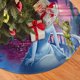 thumbnail image 2 of Falda para árbol de Navidad con diseño de princesa y sapo, suave y divertida, decoración navideña de granja, 36", 2 of 4
