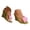 Green, variant on Women Slides Wedge Sandals Square Open Toe Dress High Heels Floral Casual Strappy Shoes for Bride Wedding Prom Party Green 8