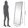 thumbnail image 5 of Americanflat Full Length Mirror With Stand - 22" x 59" Large Full Body Mirror for Bedroom, Living Room - 5ft Tall Floor Mirror Full Length - Black, 5 of 10