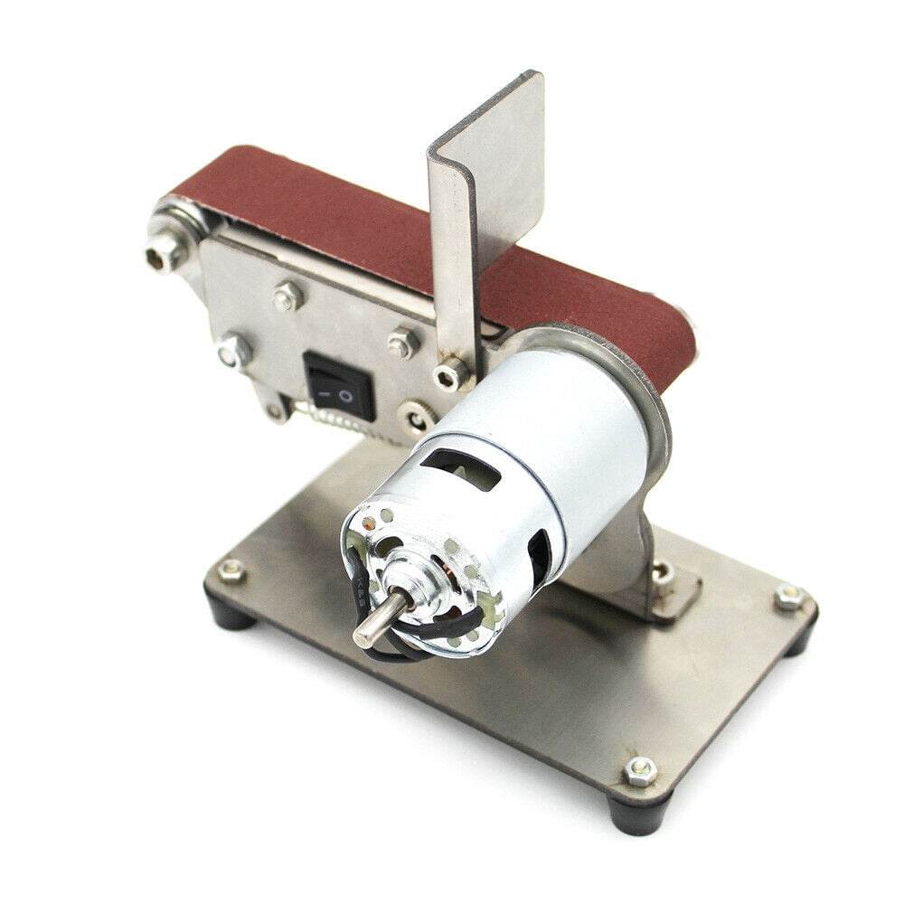 Mini Electric DIY Belt Sander Polishing Grinding Machine Electric Mini Abrasive Belt Polishing Machine Bench Belt Sander Belt Machine Electric DIY Belt Sander Polishing Grinding Machine795 Motor