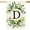 D, variant on Monogram Letter H Floral Garden Flag 12x18 Inch Double Sided Outside, Family Last Name Initial Yard Outdoor Decoration