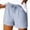 Dark Blue, variant on Summer Shorts for Women 2026 Casual Striped Bermuda Shorts Trendy Vacation Beach Cotton Linen Elastic Waist Drawstring Shorts with Pockets Dark Blue XL