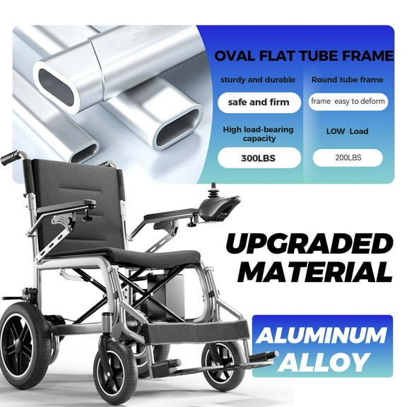 Edcsi Lightweight Red & Black Mobility Scooter – Foldable Portable Power Wheelchair for Adults & Seniors, Compact Travel Motorized Wheelchair