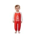thumbnail image 2 of Conjunto de pijamas navideños familiares a juego con estampado de letras, renos y copos de nieve. Pijamas de vacaciones para papá, mamá y niños., 2 of 8