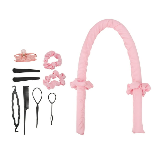 10pcs Heatless Hair Curler Heatless Curling Rod Headband No Heat Silk Ribbon Hair Curls With Hair Claw Clip Lazy Diy Hair Styling Tool For Sleep In Overnight