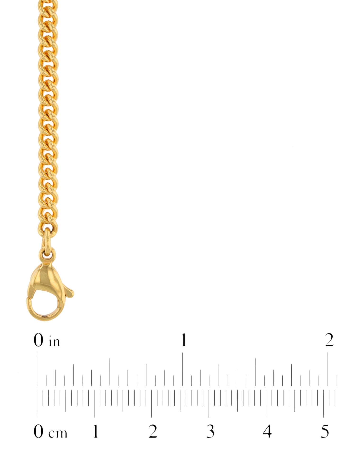 Men's Stainless Steel Gold-Tone 24" Flat Curb Chain Necklace - Mens Necklace