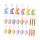 thumbnail image 4 of Adornos colgantes de Pascua, Material de espuma, manualidades decorativas DIY con lazo de cinta para ventana, puerta, accesorio de decoración de pared 25 pcs, 4 of 8