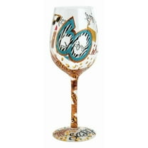Enesco Lolita 60 and Sassy Hand Painted Birthday Wine Glass 15oz