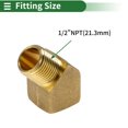 thumbnail image 2 of Adaptador roscado hembra a macho de latón de 1/2"NPT de 45 grados Unique Bargains 2 Pcs, 2 of 7