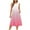Pink A, variant on THDHVS Maxi Dresses for Women 2025,Women's Casual Dresses,Fashion Women's Casual Print Short Sleeve Round Neck Pocket Dress Pink 2XL