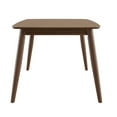 thumbnail image 4 of Weston Home Mid-Century Modern 60" Wood Tapered Legs Dining Table, Walnut Finish, 4 of 5
