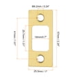 thumbnail image 2 of Uxcell 2 Sets 57mm x 25.5mm Stainless Steel Deadbolt Strike Plate, Right Angle, Gold, 2 of 7