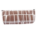 thumbnail image 1 of Seitruly Estuche de lápices de lona Simple a rayas frescas, bolsa de almacenamiento escolar, bolsa de cosméticos, regalo de papelería para niñas, Carpetas de archivos café, 1 of 3