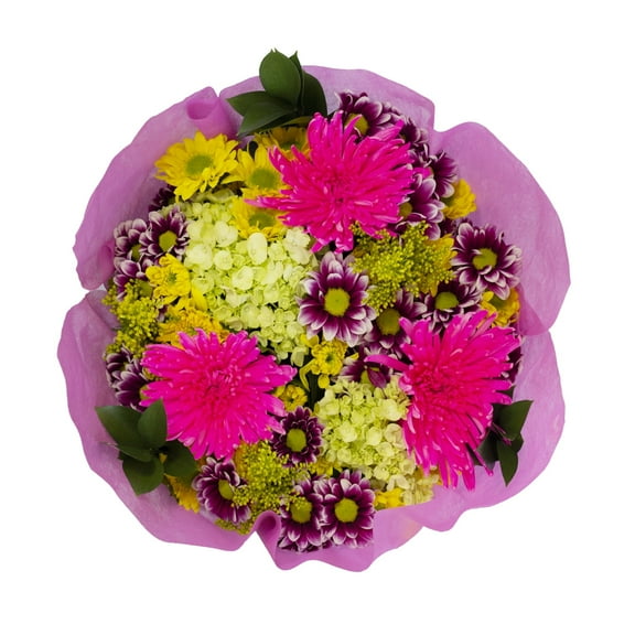 Princess Bouquet - Pink, Green, Purple, Yellow - Farm Direct Fresh Cut Flowers - 24 Stems