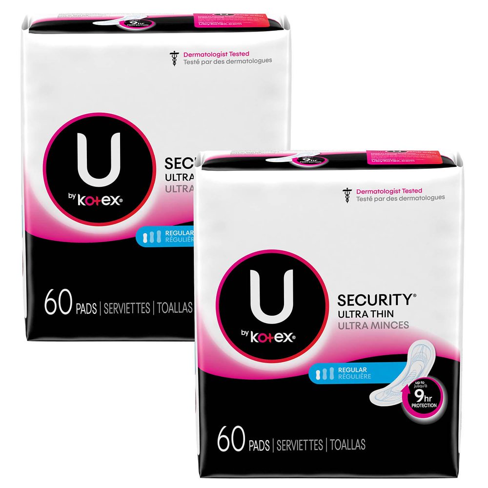 The U by Kotex Security Ultra Thin Pads, Regular, Unscented (120 ct