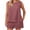 Fuchsia, variant on Two Piece Sets for Women Summer Lounge Set Casual Sleeveless Crewneck Tops and Drawstring Short Outfits Tracksuit Side Slits