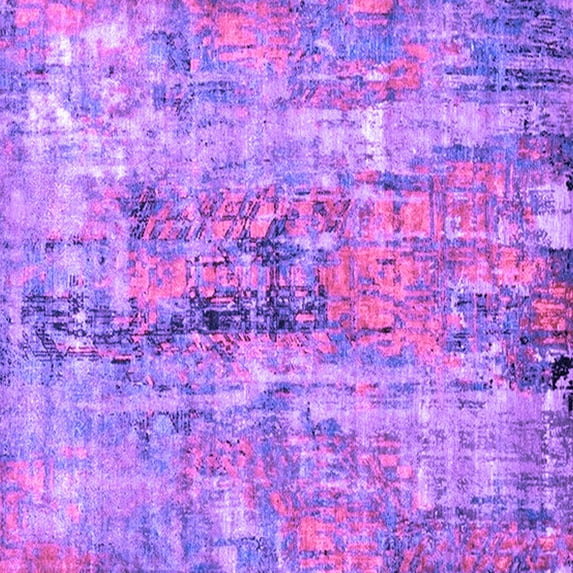 Ahgly Company Indoor Square Oriental Purple Industrial Area Rugs, 3' Square
