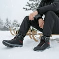 thumbnail image 4 of Ecetana Snow Boots for Men Winter Warm Ankle Boots Non-Slip Waterproof Outdoor Hiking Shoes, 4 of 6