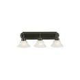 thumbnail image 4 of Design House Millbridge 3 Light Oil Rubbed Bronze Dimmable Vanity Light with Frosted Glass Shades, 4 of 18