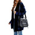 thumbnail image 5 of ZXSXSY Women Plaid Printed Open Front Pockets Long Sleeve Winter Sweater Cardigan, 5 of 8