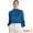 Blue, variant on DARING DIVA Women's Satin Pleated Puff Sleeves Blouses S White
