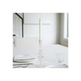 thumbnail image 2 of Decorative Glass Candle Holder for Taper Candles - Modern Candlestick Holder with Disc and Sphere Design for Table Decor - Pair with Gold Centerpieces for Tables and Living Room Display - 11", Clear, 2 of 12