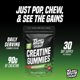 thumbnail image 3 of Gomitas de creatina TASTY GAINS 90 g veganas sabor sandía ácida, 3 of 7